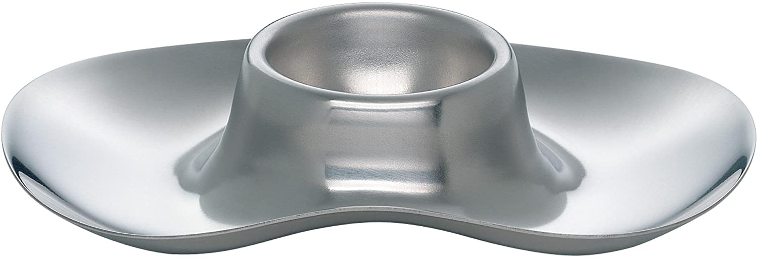 WMF Wagenfeld Egg Cup 13.5 x 8.5 cm, Matte Cromargan Stainless Steel, Dishwasher Safe