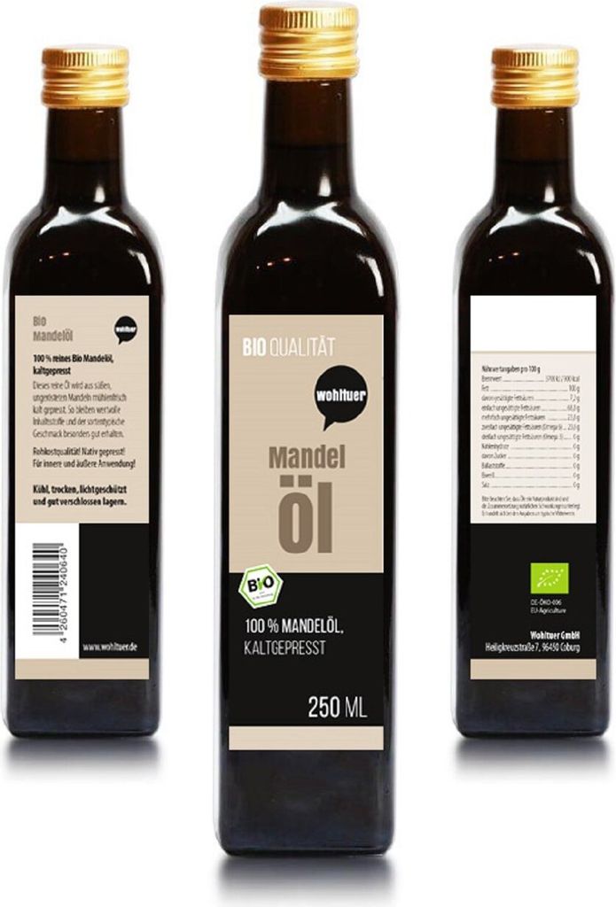 WohltuerMandelöl - Nativ gepresst und 100% rein Natur pur 250 ml