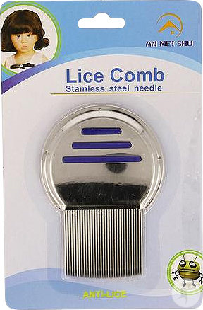 Wolf lice comb metal long tooth twisted 1 piece