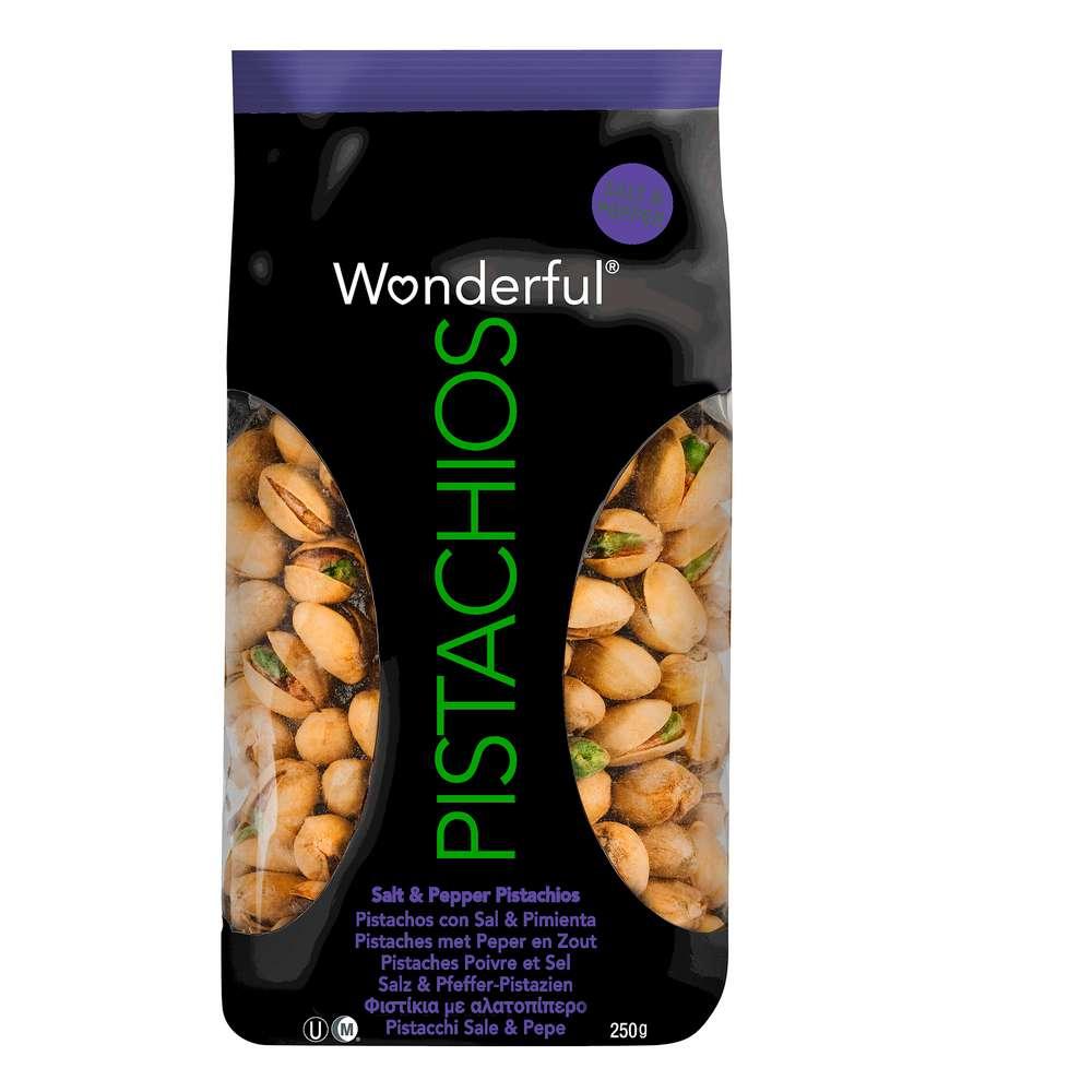 Wonderful Pistachios, salted & peppered