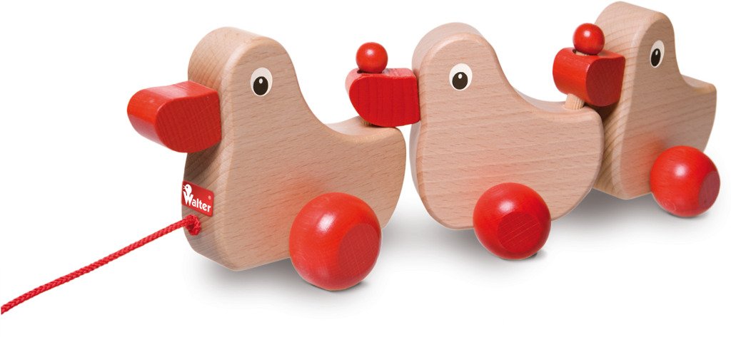 Wooden Duck Family Pull Along Toy Nic