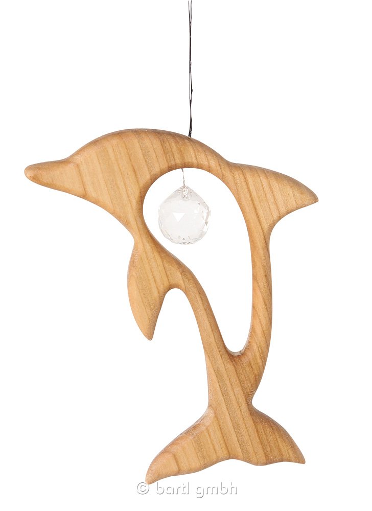 Wooden Hanger Dolphin With Crytal 217