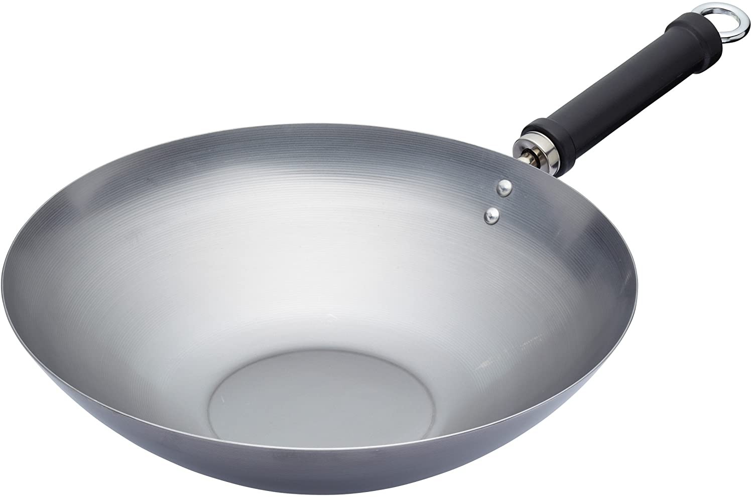 KitchenCraft World of Flavours Oriental Plain Carbon Steel 30cm Wok