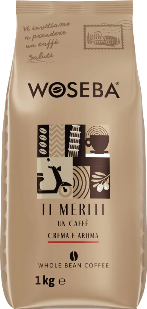 Woseba Ti Meriti Un Caffè Crema E Aroma Roasted Coffee Beans 1 Kg