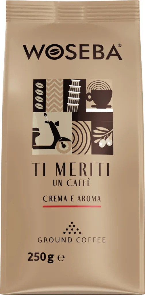 Woseba Ti Meriti Un Caffè Crema E Aroma Roasted Ground Coffee 250g