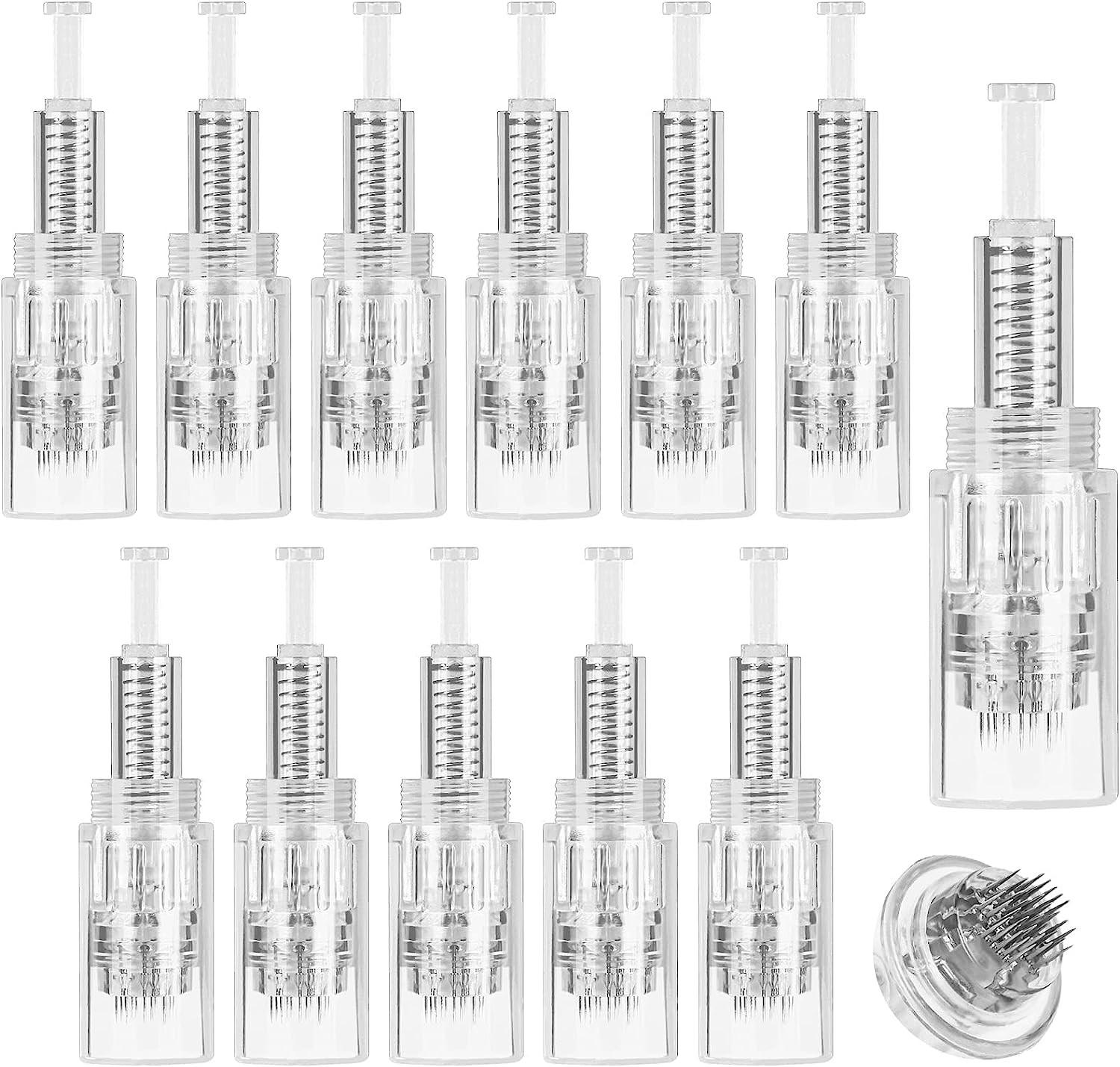 Lophe 36 PIN Replacement Needles Cartridge, Pack of 12 Universal Model Replacement Needles Micro Needle Derma, Microneedling Pen Needle Cartridges for Car Micro Needer Adjustable Needling Pen (Thread)