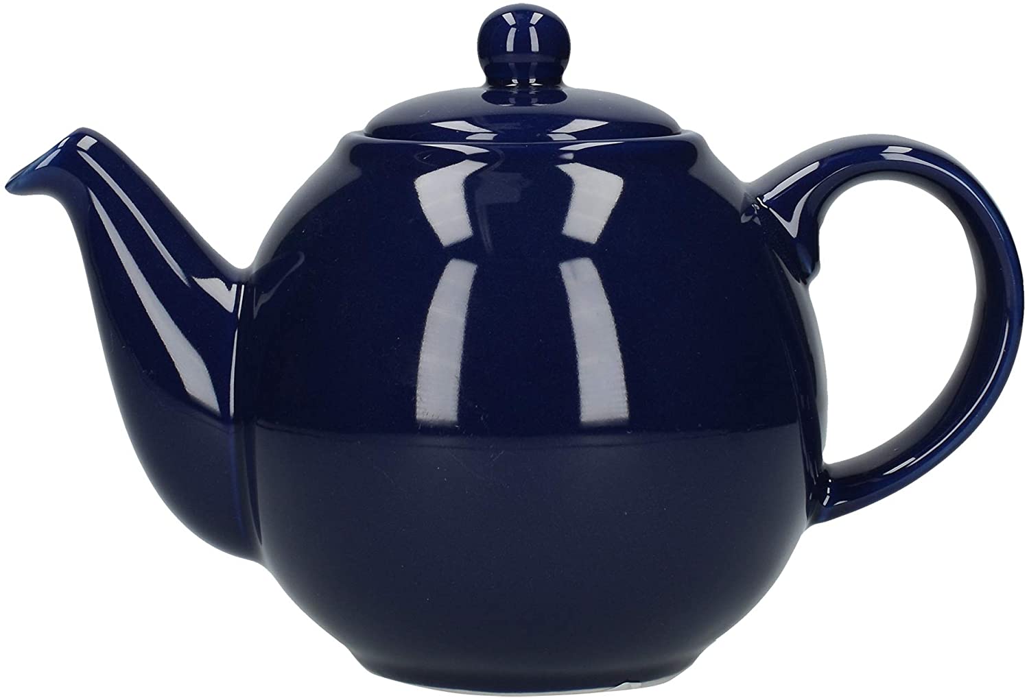 Dexam London Pottery Co 2 Cup Round Teapot, Cobalt Blue