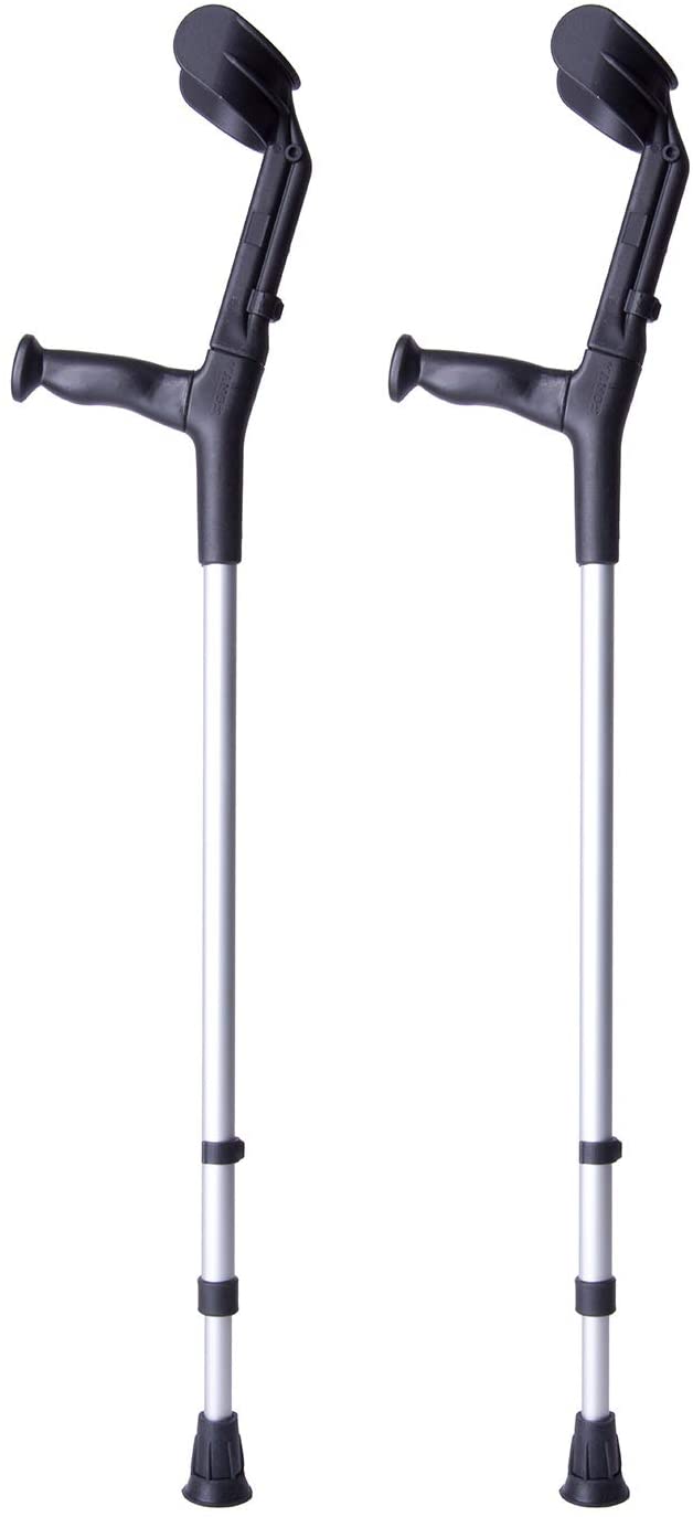 Pack Of 2 Unterarm Aluminum Walking Crutches | Dual Adjustable In Height An