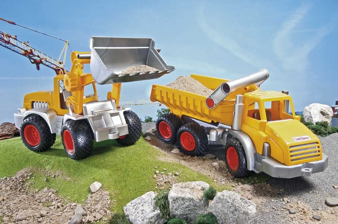 Wader 38159 Construck 3 Axle Dump Truck and Front Loader (in Display Box)