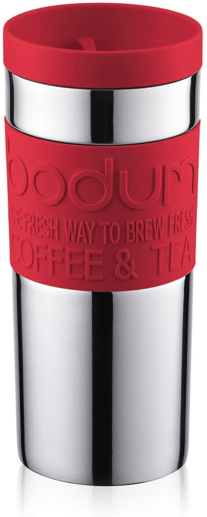 Bodum Thermal Mug 11093-01 Travel Mug Vacuum Cup, Small, 0.35 Litre, 12 Ounces, S/S Red