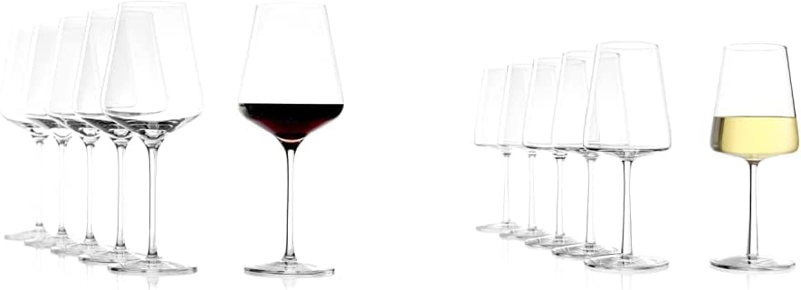 Stölzle Lausitz Bordeaux glass Quatrophil 644 ml, set of 6 wine glasses, like mouth-blown, dishwasher-safe, high-quality and power wine glass, transparent, 8.5 cm, 6