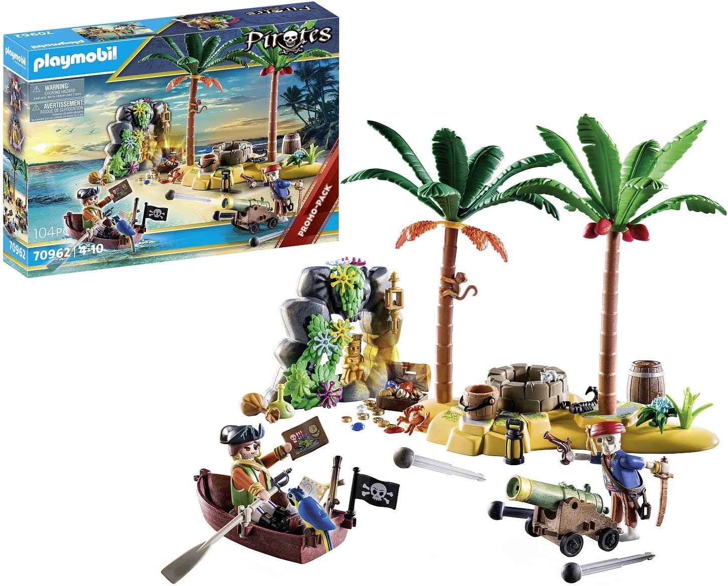 Playmobil Pirate Treasure Island with Skeleton