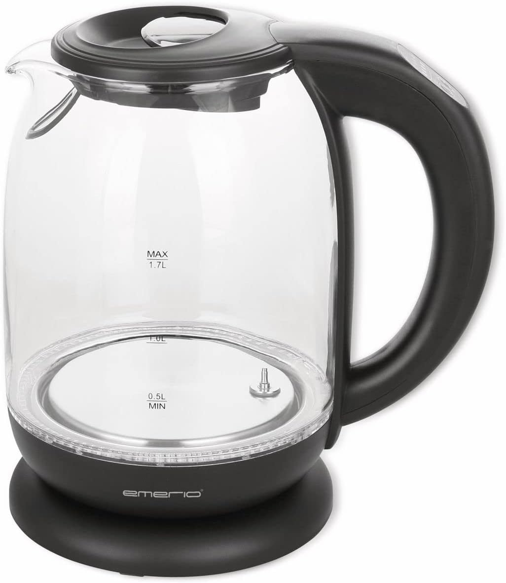 Emerio WK-119255 Kettle, Stainless Steel, 1.7 Litres, Glass
