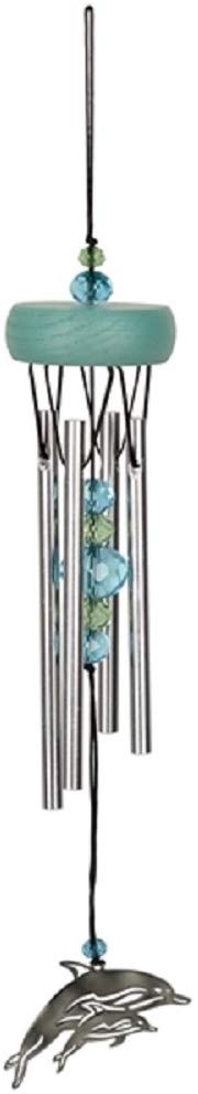 Woodstock Chimes Fantasy Dolphin Wind Chime, Silver, One Size