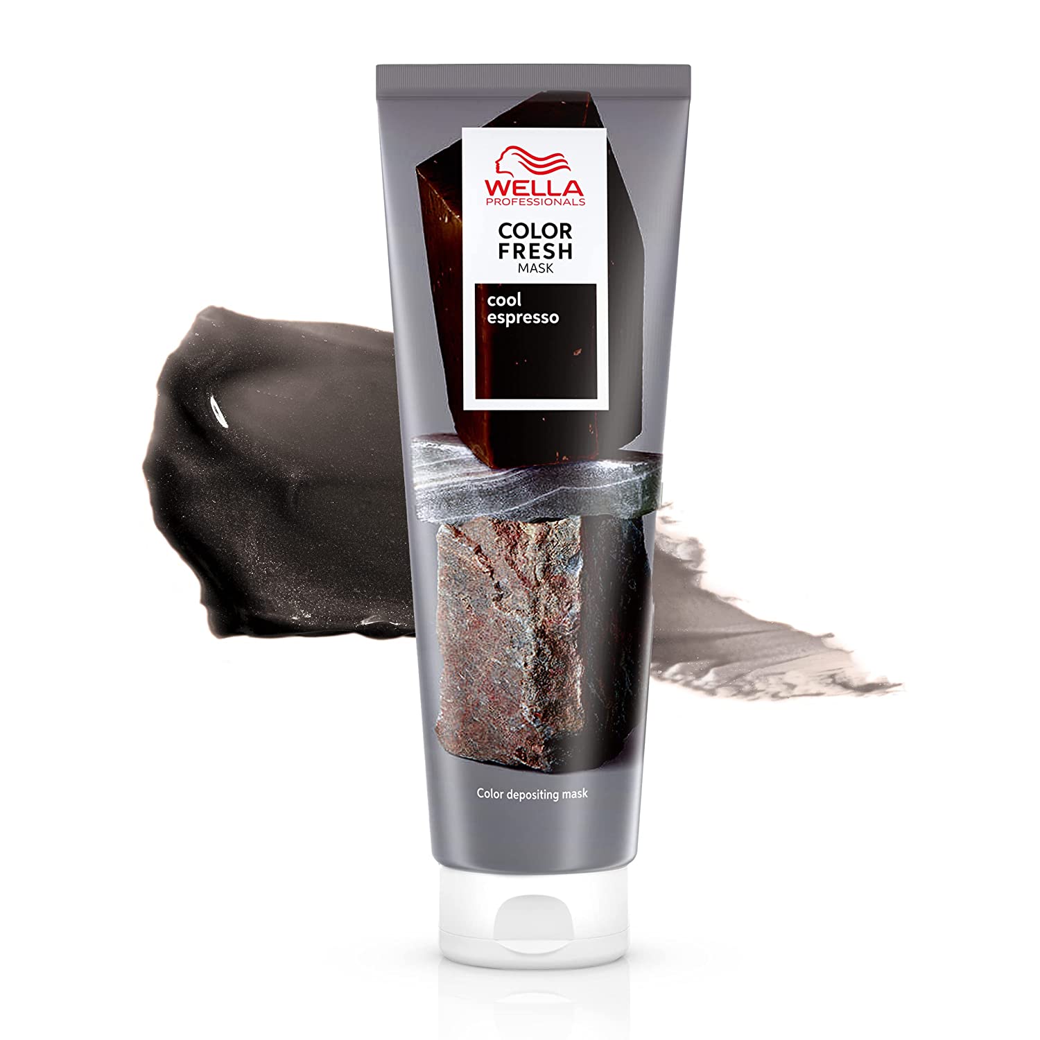 Wella Professionals Color Fresh Mask Cool Espresso - Hair Treatment to Revitalise and Change Hair Colour - Nourishing Tint with Avocado Oil - for Dark and Black Hair - 150 ml, ‎cool