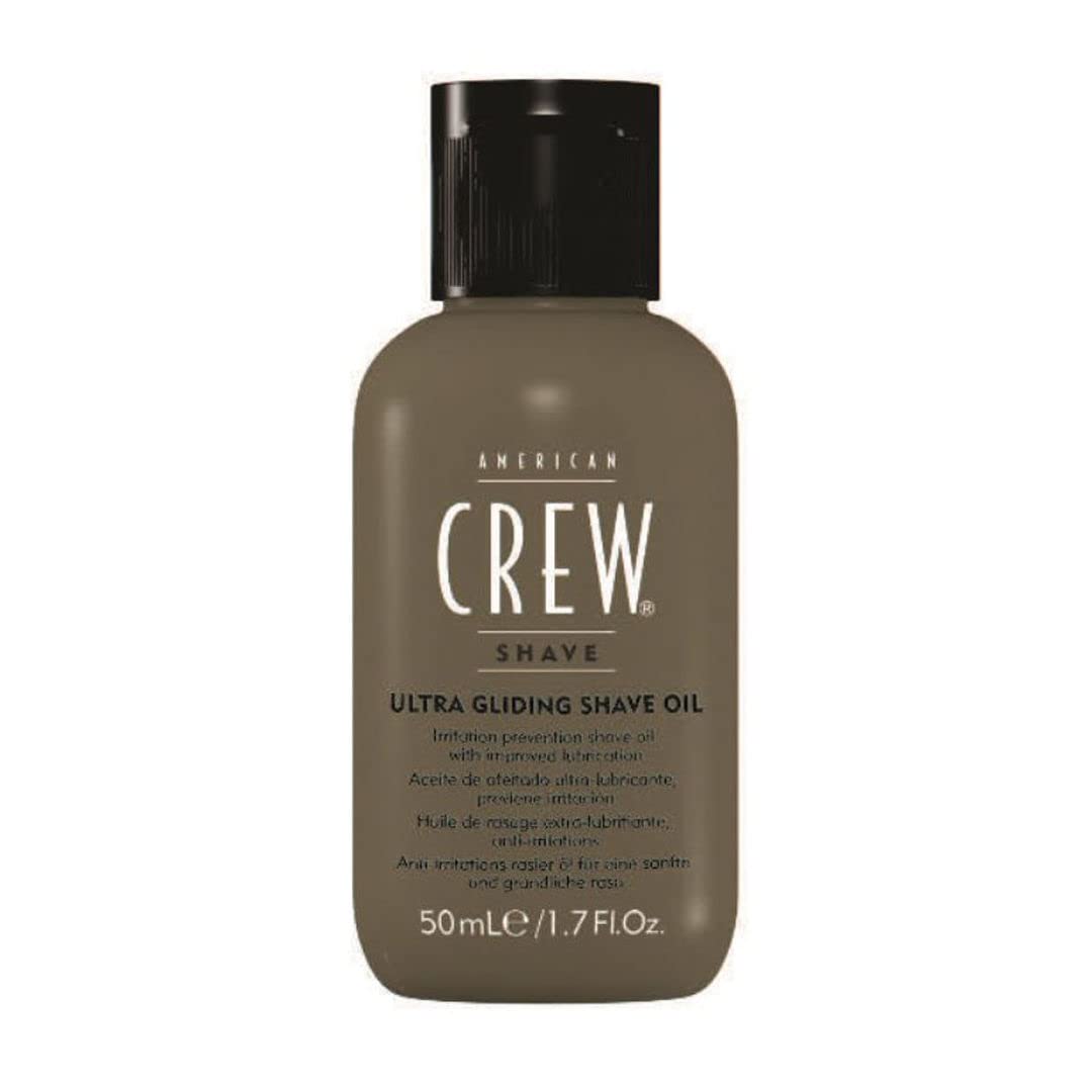 AMERICAN CREW Ultra Gliding Shave Oil, 50 ml, shaving oil for a soft beard and nourished skin, with anti-ageing effect, product for a comfortable shave