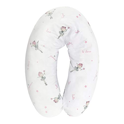 Lorelli Pregnancy Pillow Nursing Pillow 100% Cotton 190 cm Long Pink