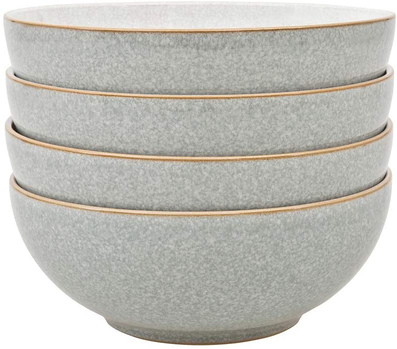 Denby Azure Stoneware Light Grey 4 Bowls