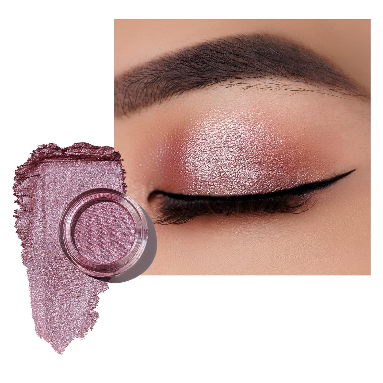 Eye Shadow Rose Gold, Highly Pigmented Cream Eye Shadow, Waterproof and Long-Lasting, Satin Metallic Finish, Blendable and Wrinkle-Free Eye Makeup, Vegan, 06 g (12)