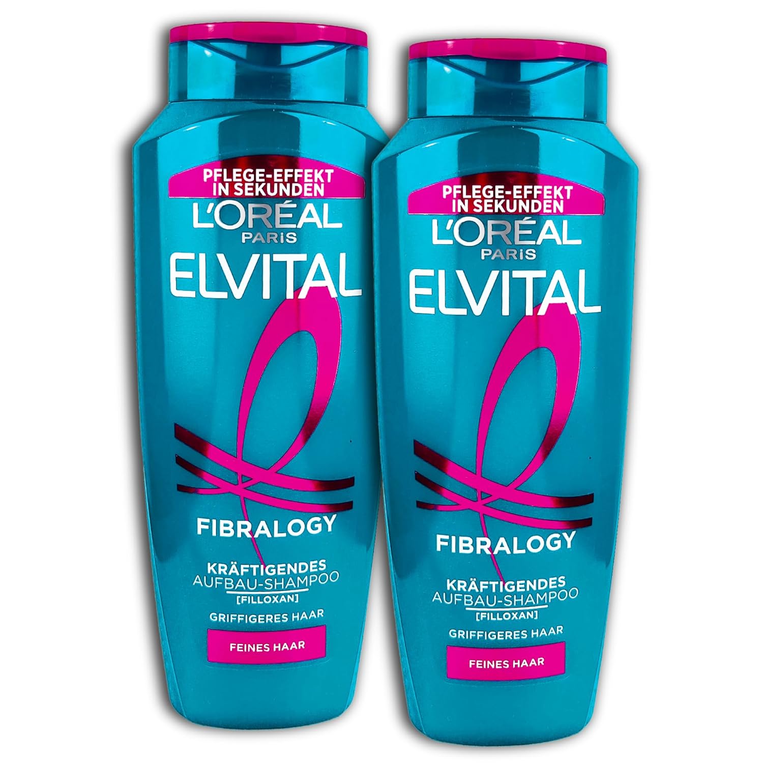 L\'ORÉAL Paris Elvital Fibralogy Shampoo 2 x 300 ml Pack of 2