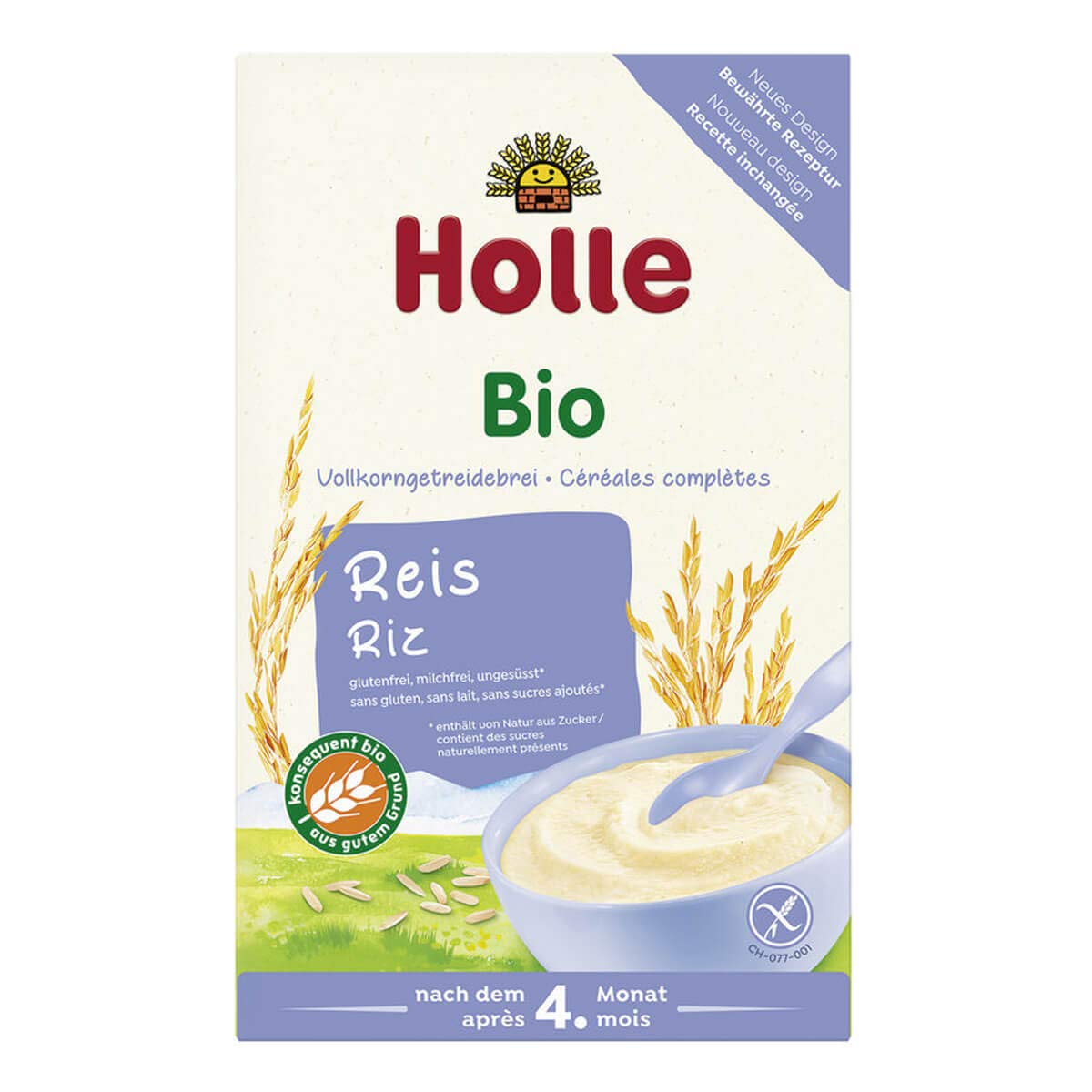 Holle - Bio-Vollkorngetreidebrei Reis - 0,25 kg - 6er Pack