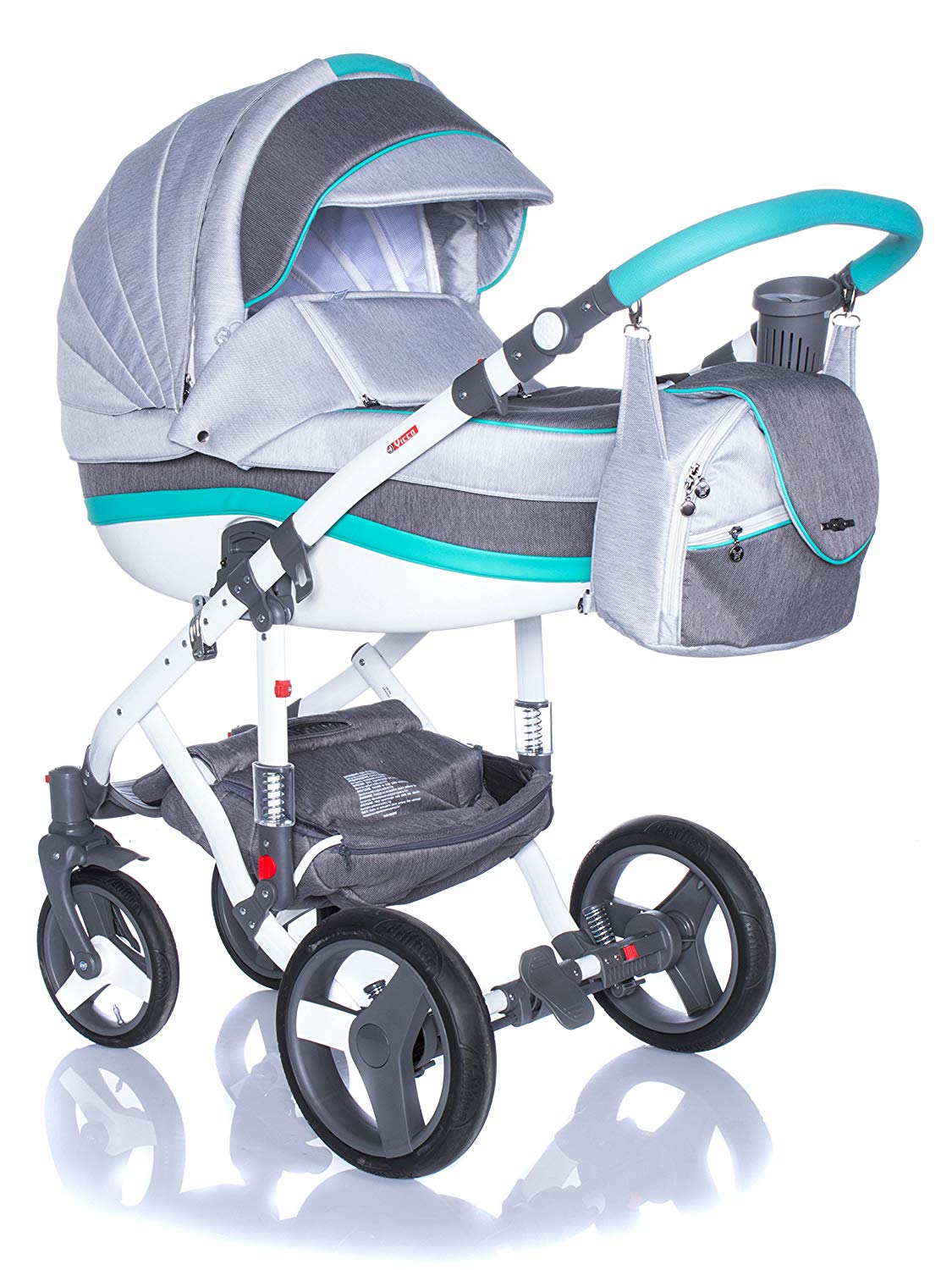 Combi Pushchair Travel System Adamex Vicco R9 Turquoise Blue 3 in 1 Sports Pushchair/Car Seat Kite 0-13KG