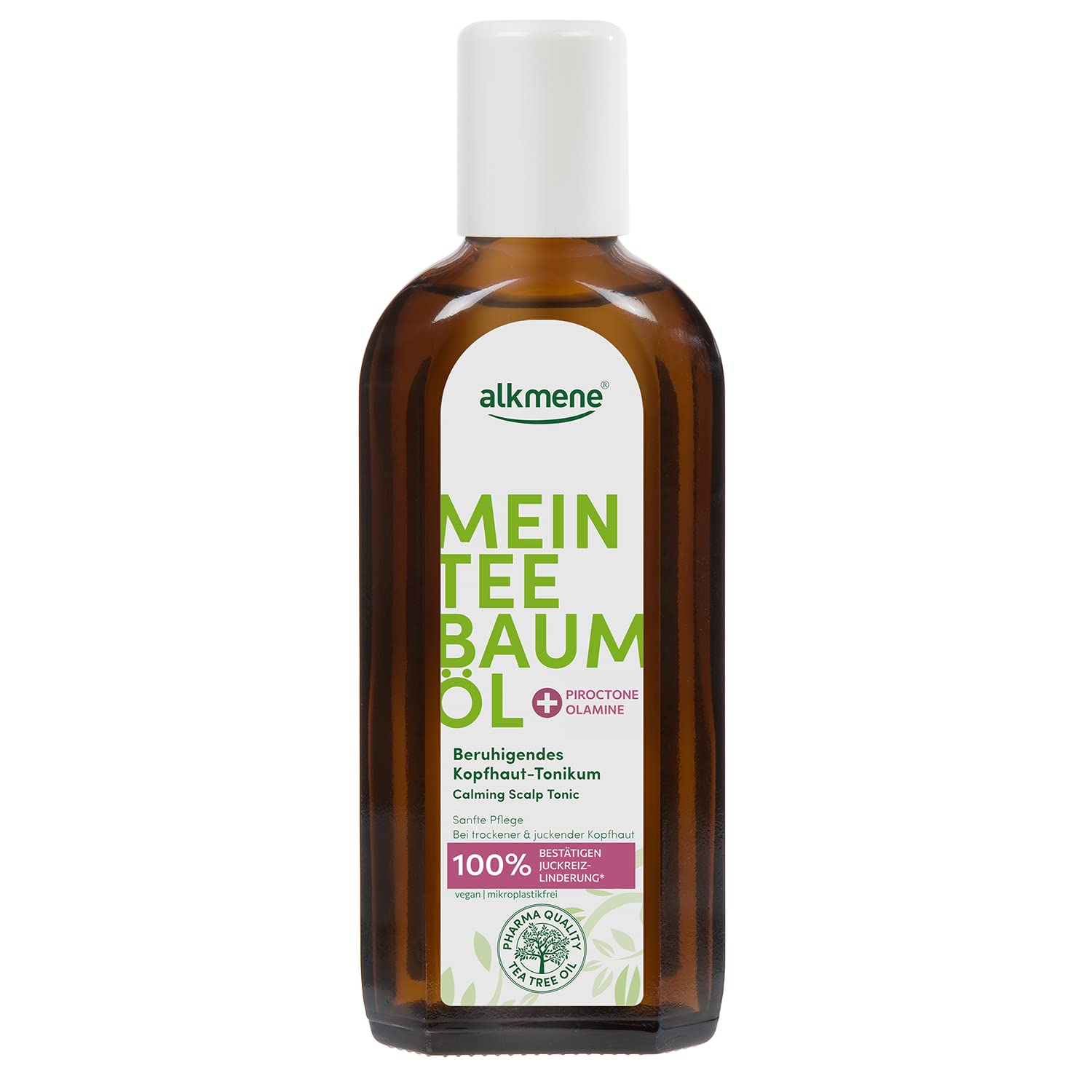 alkmene My Tea Tree Oil Scalp Tonic 250 ml Itching Relief 100% Confirmed - Natural Tea Tree Oil, Vegan & Climate Neutral - Soothing Hair Water for Dry & Itchy Scalp, ‎pack