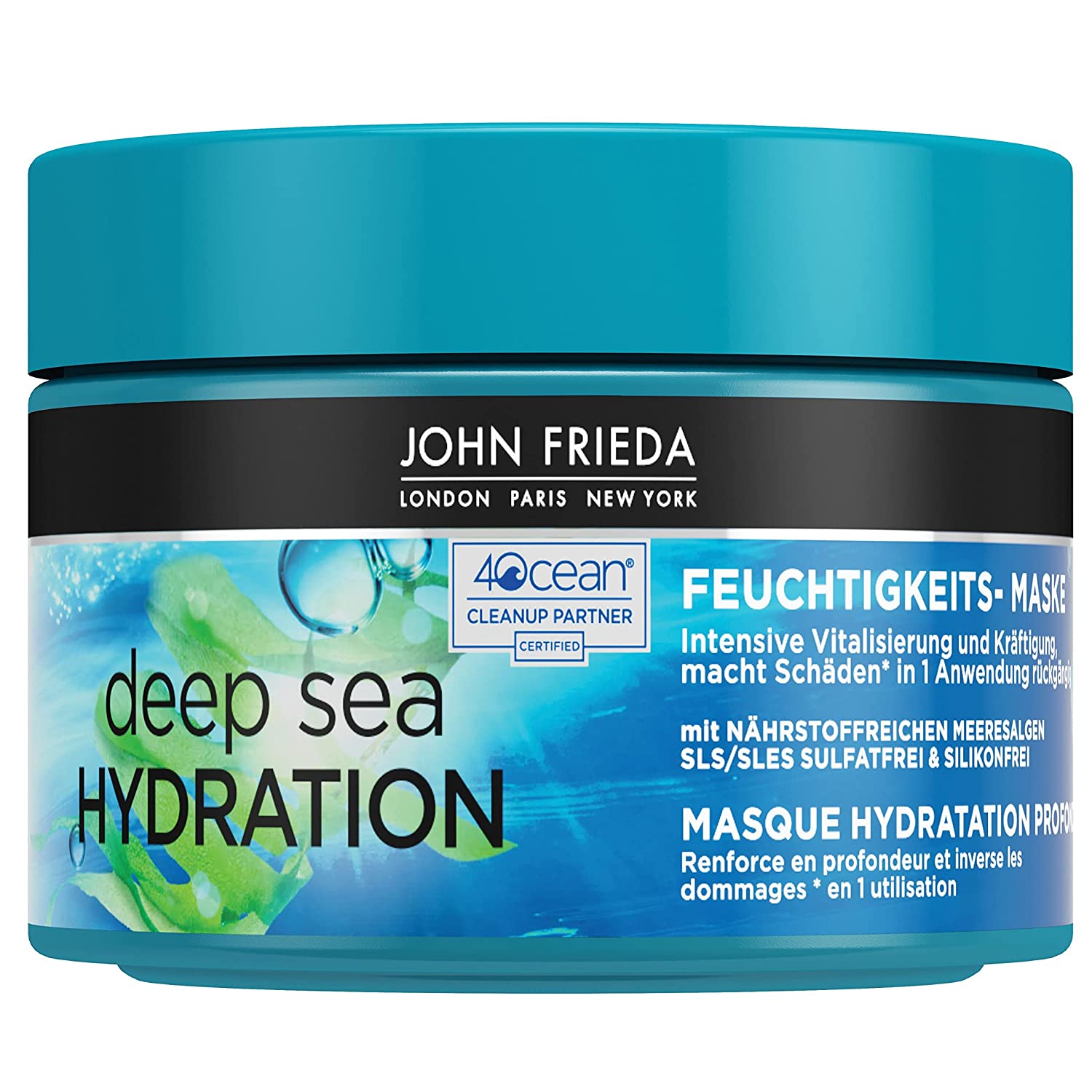 John Frieda Deep Sea Hydration Moisturising Mask - Contents: 250 ml - Hair Treatment - Intensive Vitalization and Strengening