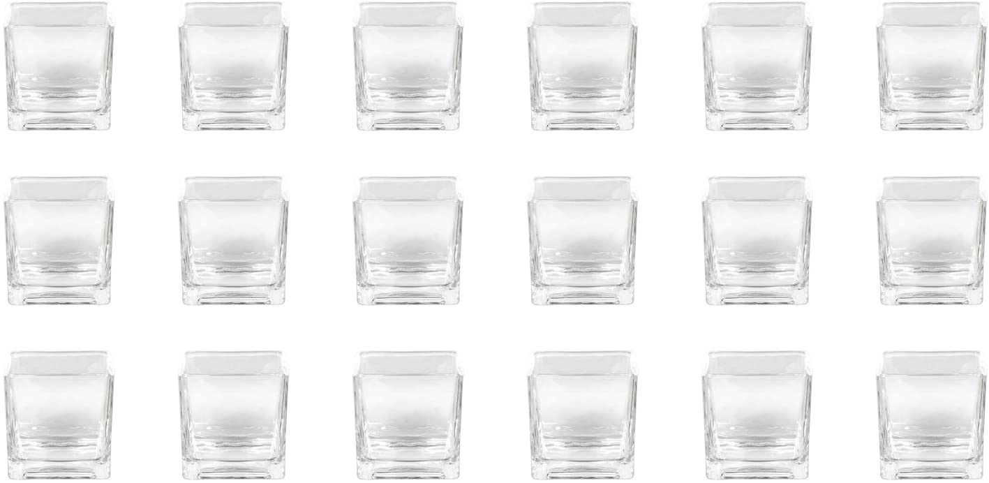 Sandra Rich Glass Cube RF 75 75 \'Cube\' Vase/Hurricane Lamp, Square, 8 x 8 x 8 cm Transparent