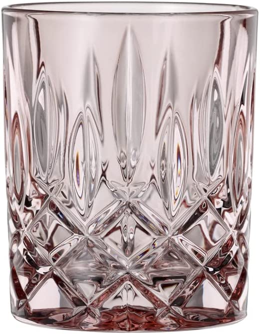 Spiegelau & Nachtmann, Set of 2 whisky cups, pink whisky glasses, crystal glass, 295 ml, rose, noblesse fresh, 104240