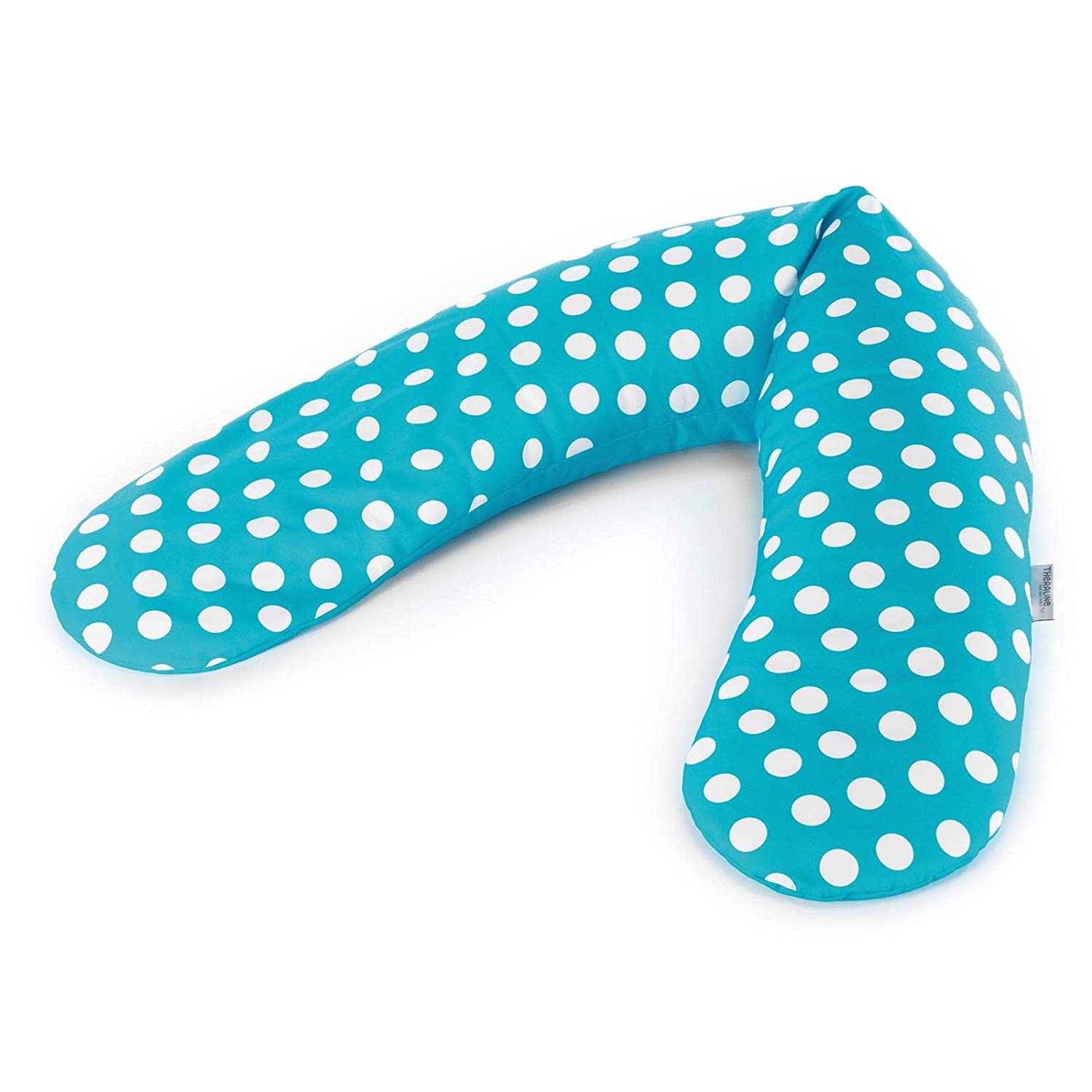 The Original Theraline Nursing Pillow 190 cm Micro Beads Filling Including Cover Indie Dots Petrol