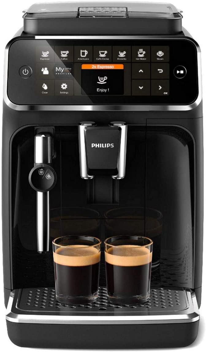 Philips Domestic Appliances Philips 4300 Serie EP4321/50 Kaffeevollautomat, 5 Kaffeespezialitäten (Panarello) Matt-Schwarz/Klavierlack-schwarze Arena