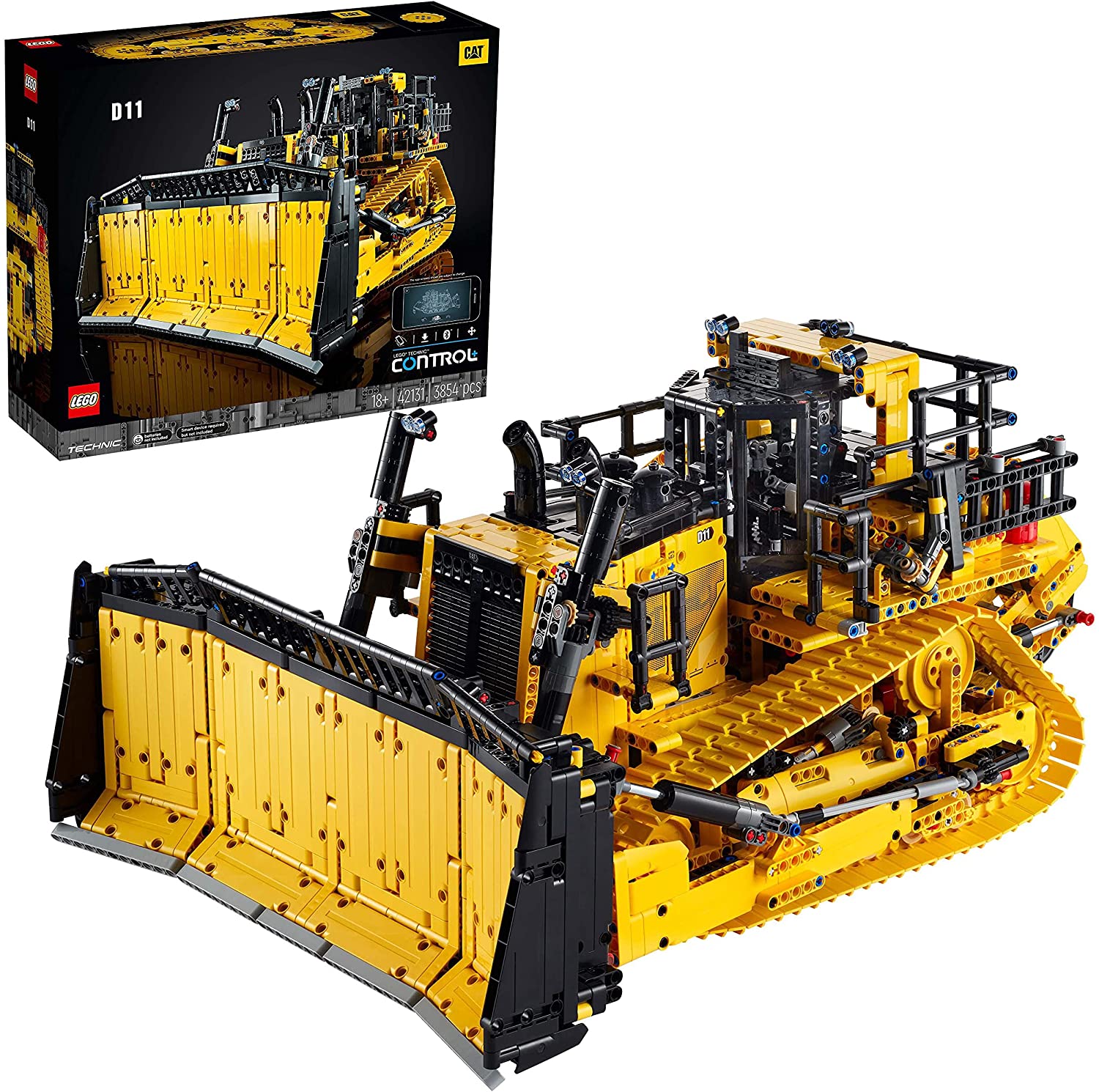 LEGO 42131 Technic App-Controlled Cat D11 Bulldozer Set for Adults, Remote 