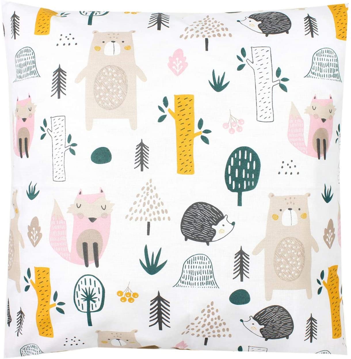 Tuptam Childrens Cushion Cover, Decorative, Patterned, Forest Animals, 50 