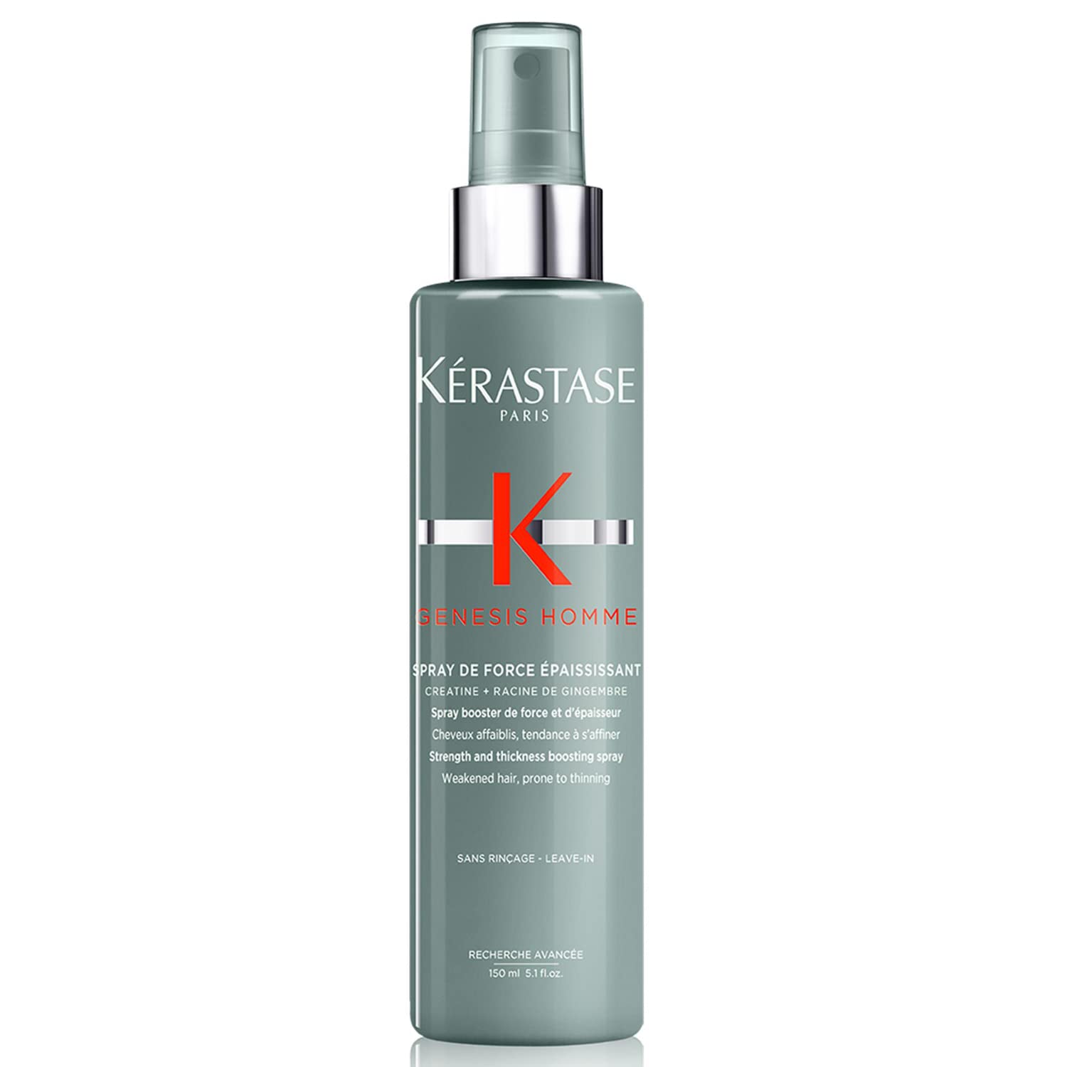 Loreal Professionnel Kérastase | Genesis Homme Volumizing Styling Spray for Weakened and Thinned Hair, Spray de Force Épaissant, 150 ml