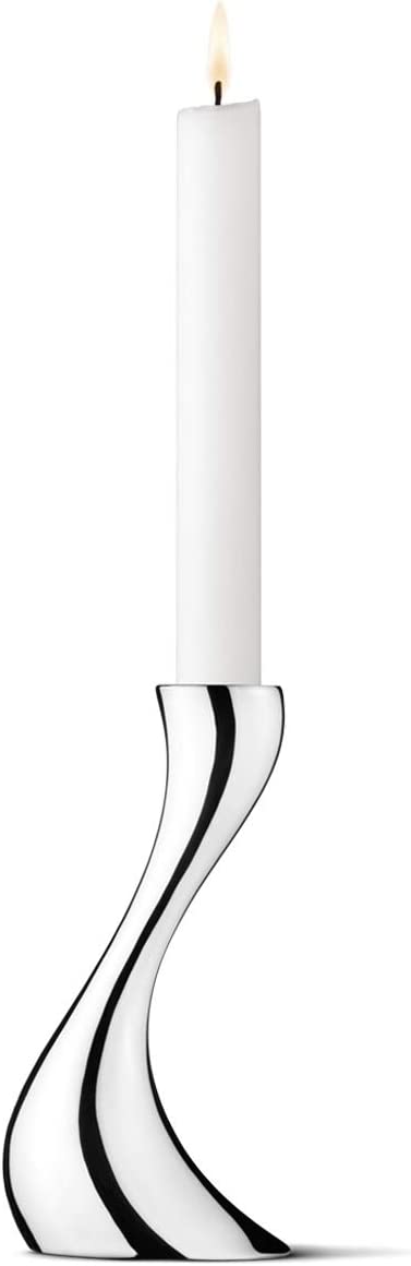 Georg Jensen Cobra Candlestick 24 cm High-Gloss Stainless Steel
