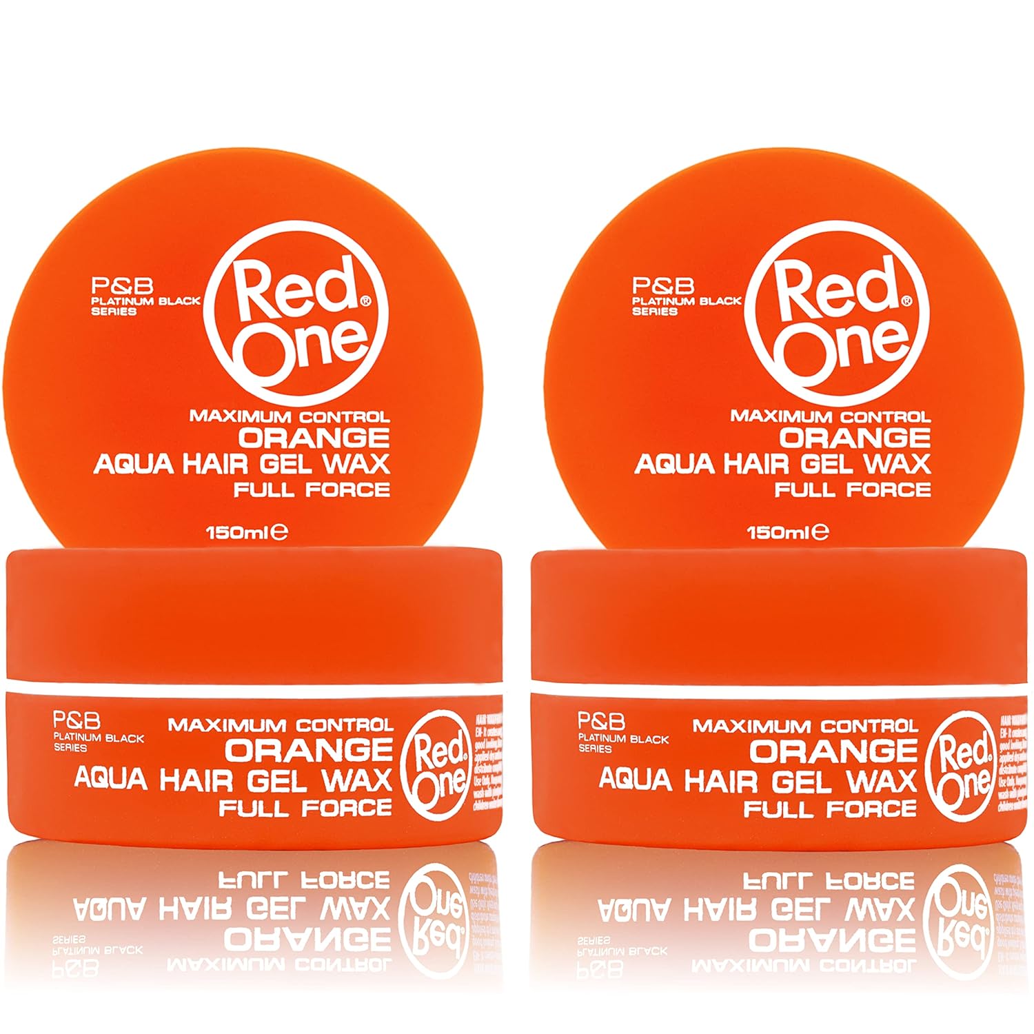 RedOne Aquatic Hair Wax Orange 150 ml | Ultra Hold | Hair Wax for Men and Women | Orange Scented | Maximum Control - Pack of 2