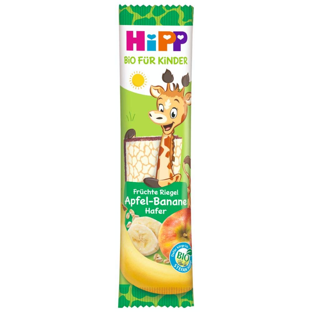 HiPP Bio für Kinder Giraffe Früchte Riegel Apfel-Banane-Hafer