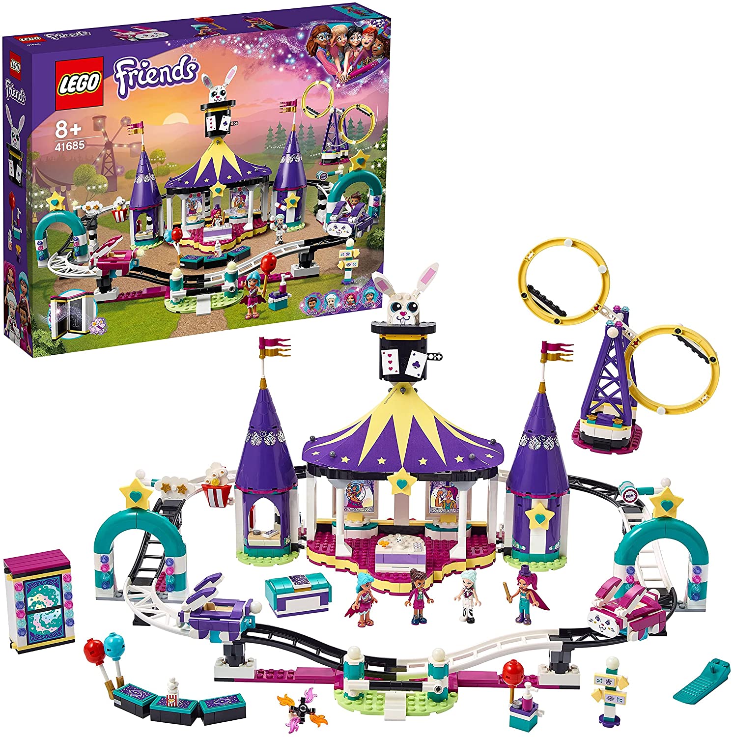 LEGO 41685 Friends Magic Fair Railway, Leisure and Amusement Park with Magi
