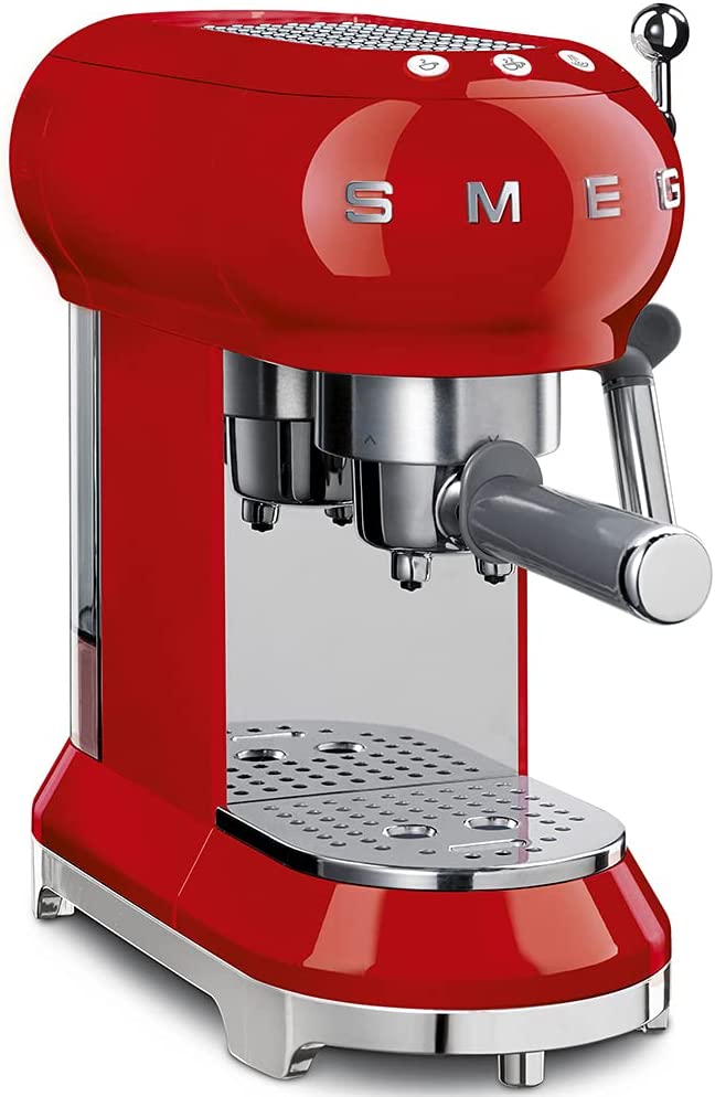 Smeg Espresso Coffee Maker ECF01RDEU 1350 Plastic 1 Litre Red