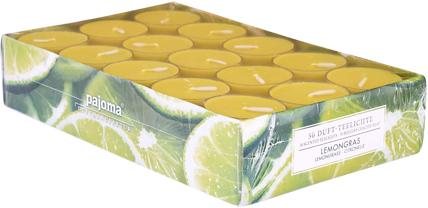 Pajoma Duftteelicht Lemongras, 90 Stück (3 X 30Er Pack) In Verschiedenen Dü