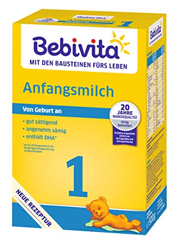 Bebivita 1 Anfangsmilch - von Geburt an, 2er Pack (2 x 500g)