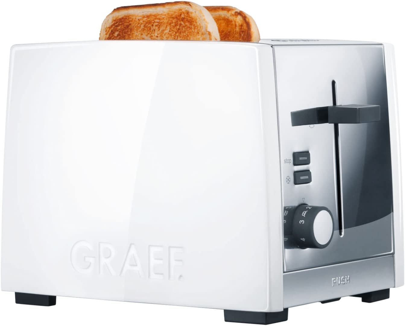 Graef Acrylic 2 Slot Toaster, White