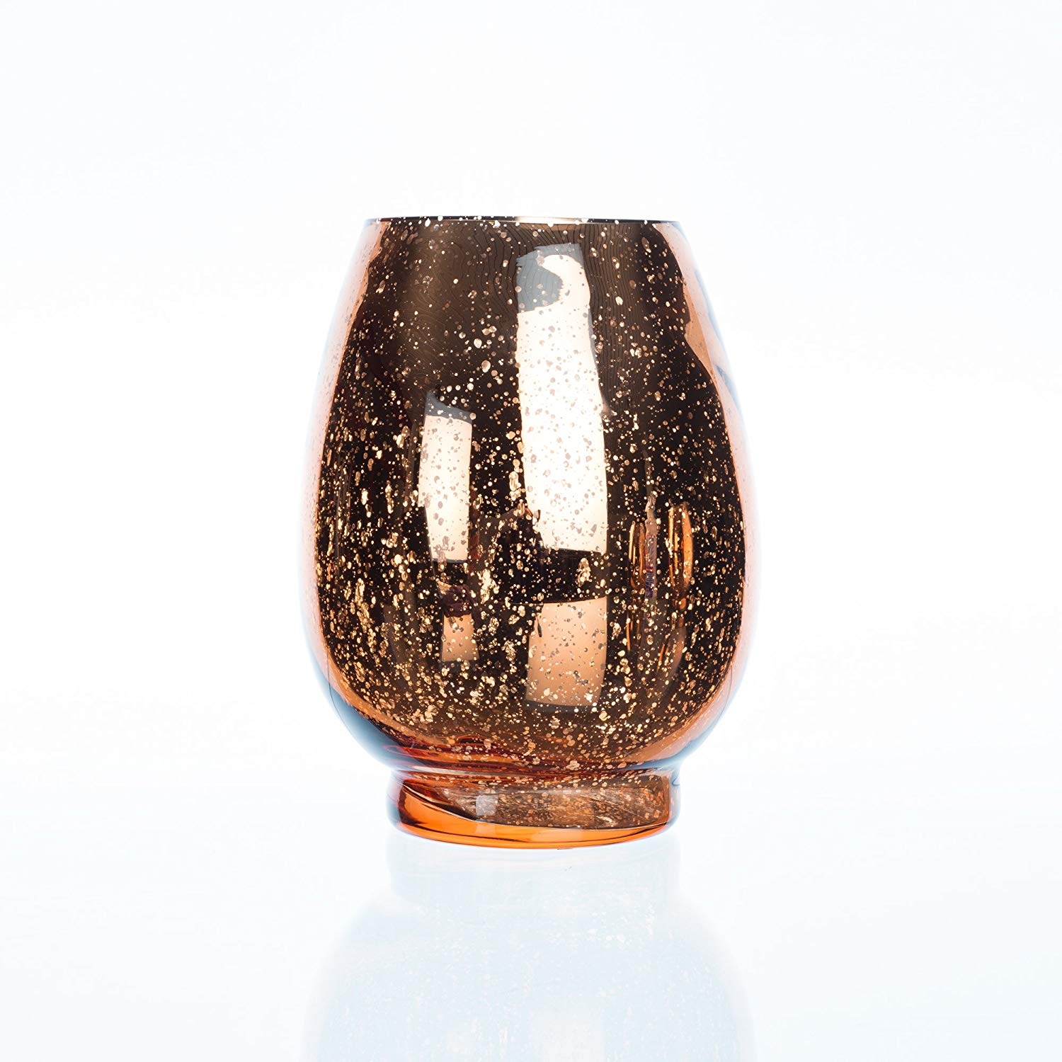Glass Vase Hurricane Copper Oval From Sandra Rich