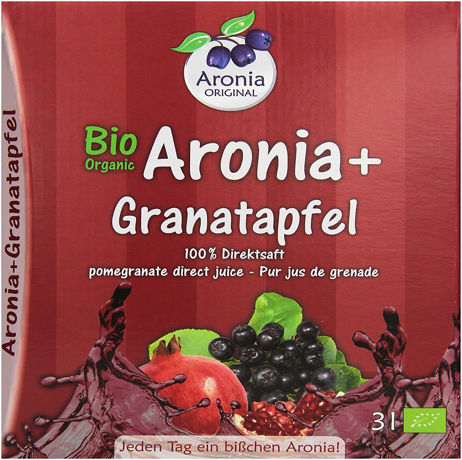 Aronia Original Bio + Granatapfel (100% Direktsaft), 1er Pack (1 x 3 l)
