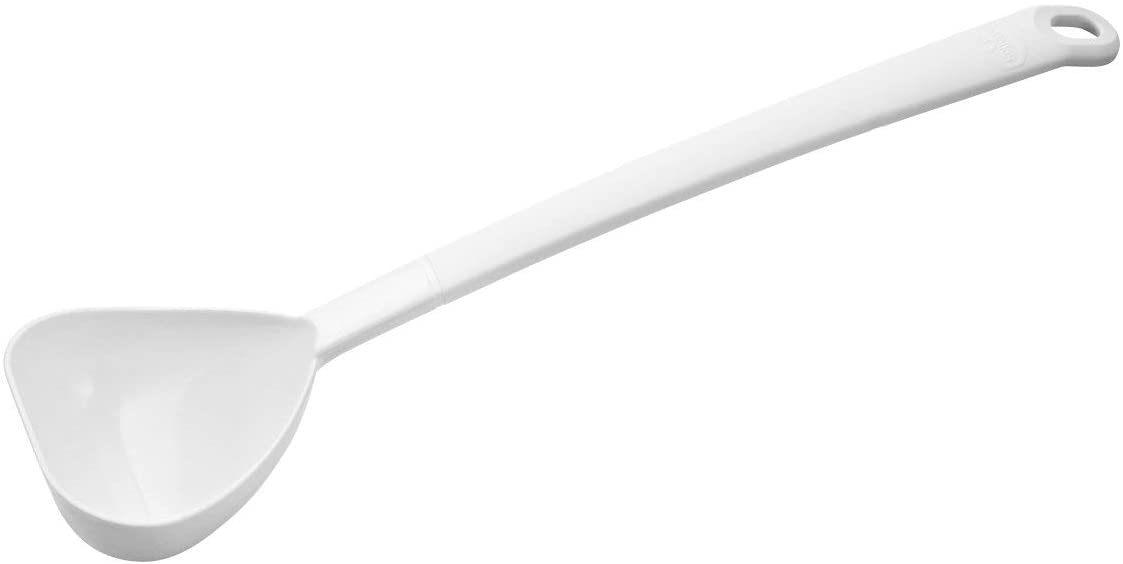 Dr. Oetker 2708 Sauce Spoon 30 cm Pure White Kitchen Aid with Elegant Design Nylon Spoon for Coated Pots and Pans Heat Resistant and Dishwasher Safe (Colour: White) Quantity: 1 Item