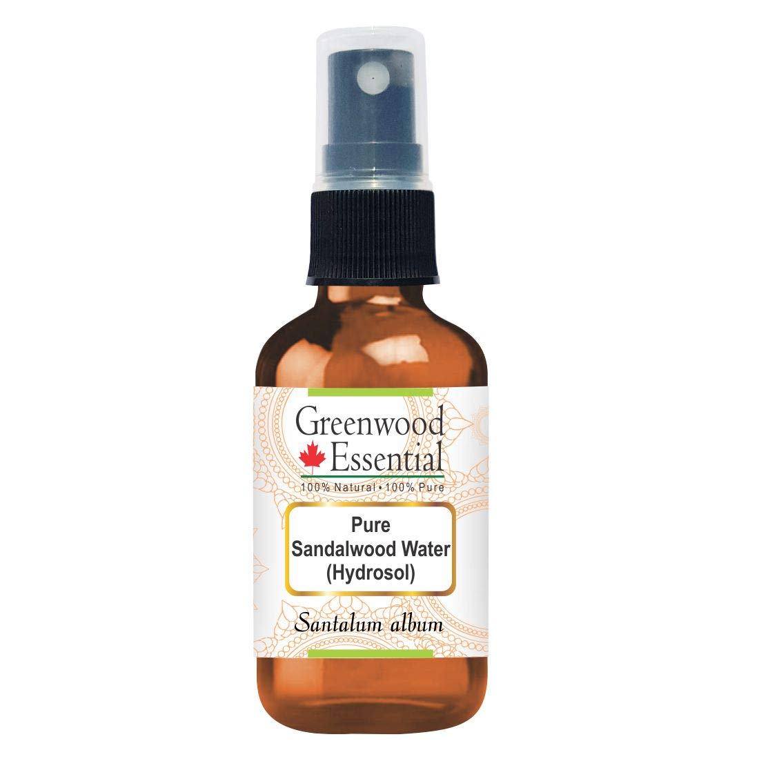 Greenwood Essential Natural Pure Sandalwood Water (Hydrosol) (Santalum Album) Natural Therapeutic Grade 100 ml (3.38 oz)