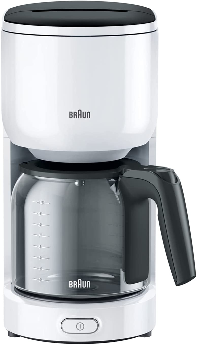 Braun Household Braun KF 3120 WH Filter Coffee Machine | Coffee Machine for 10 Cups Filter 