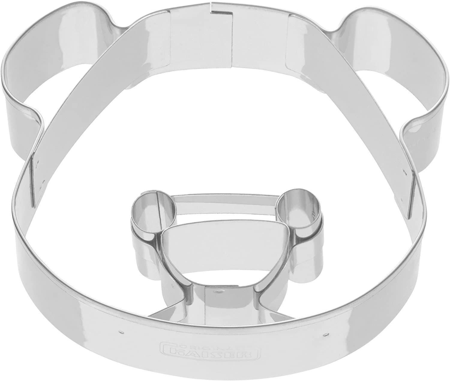 Kaiser Cookie Cutter Bear, Zoo, Stainless Steel, Cookie Cutter for Biscuits, 8 x 6 x 2.5 cm