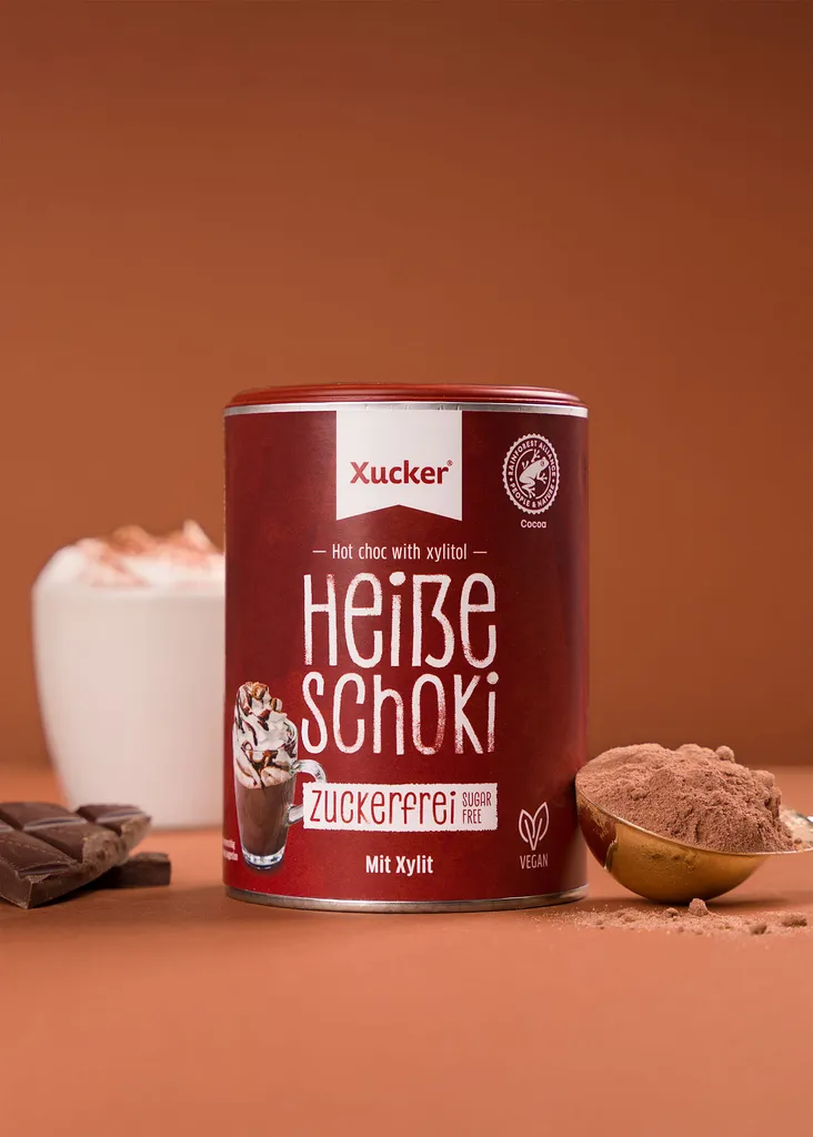 Xucker heiße Schokolade zuckerfreie Trinkschokolade mit Xylit 200g